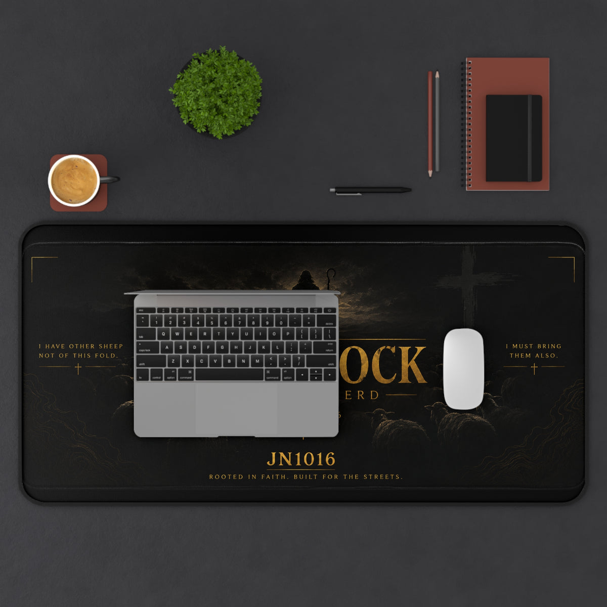 ONE FLOCK Extended Desk Mat — John 10:16