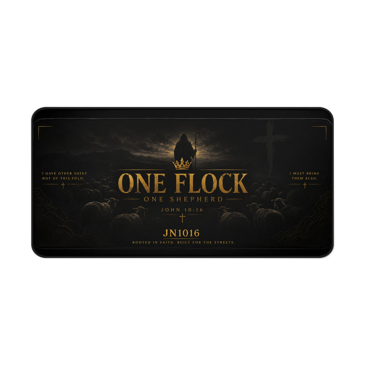 ONE FLOCK Extended Desk Mat — John 10:16