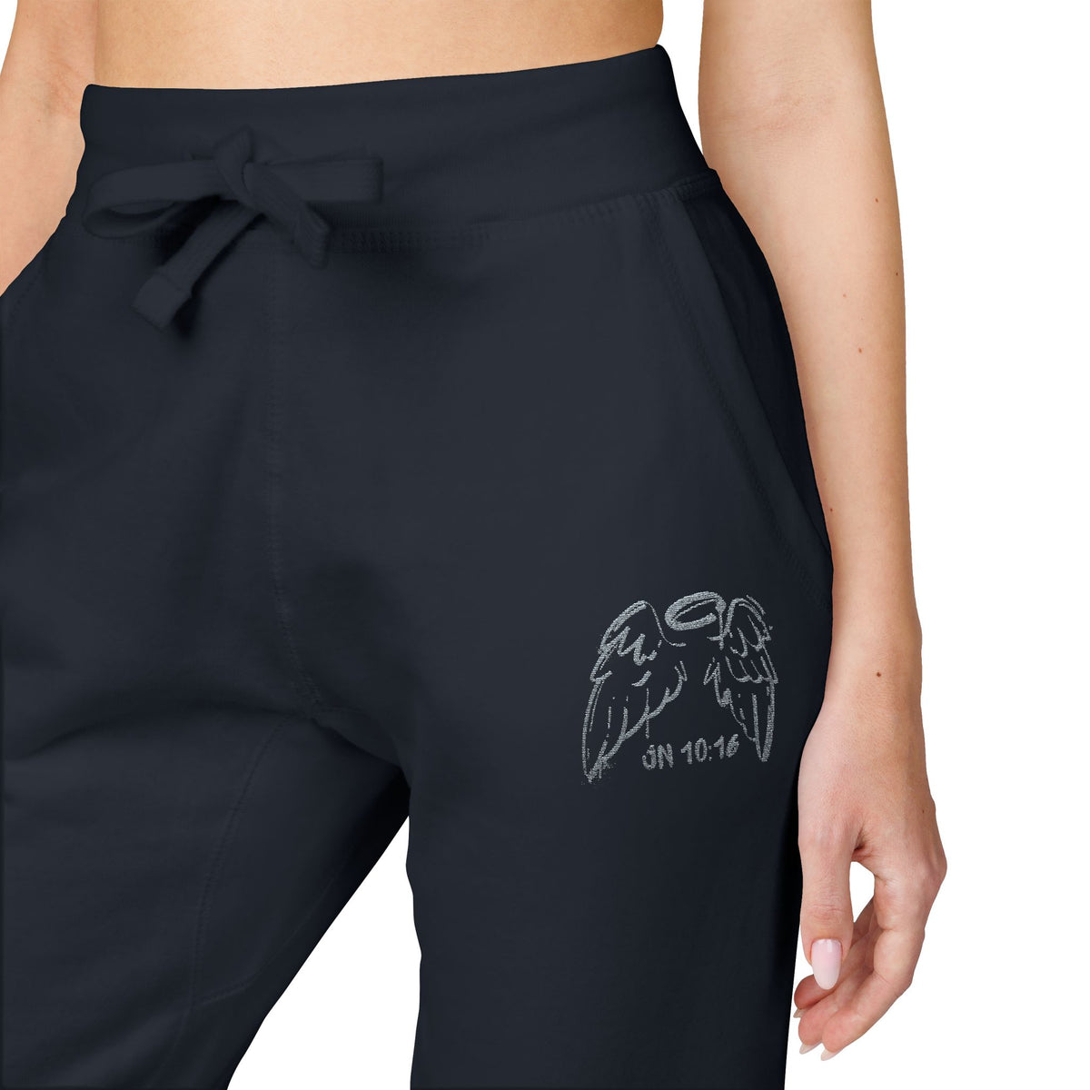 JN1016 CLEANSE EMBROIDERED FLEECE SWEATPANTS