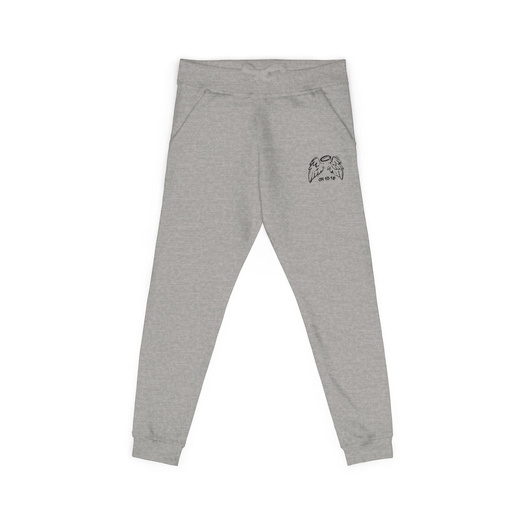 GREY JN1016 EMBROIDERED FLEECE SWEATPANTS