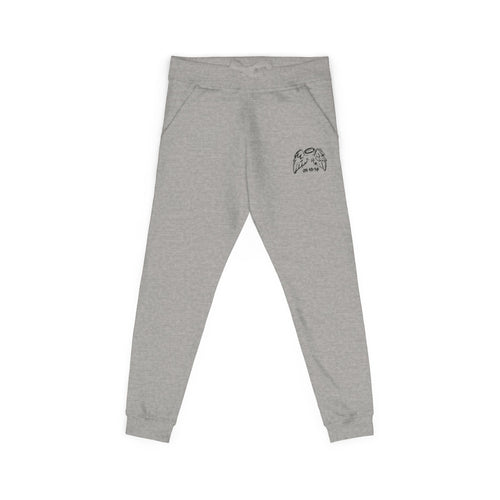 GREY JN1016 EMBROIDERED FLEECE SWEATPANTS