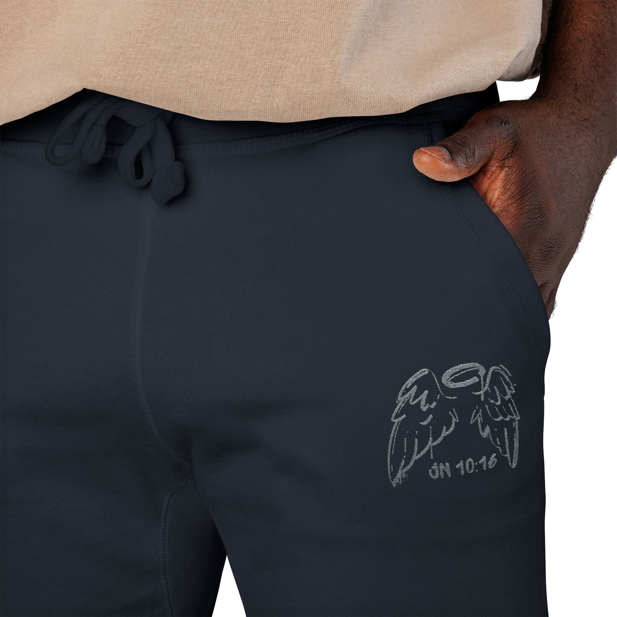 JN1016 CLEANSE EMBROIDERED FLEECE SWEATPANTS