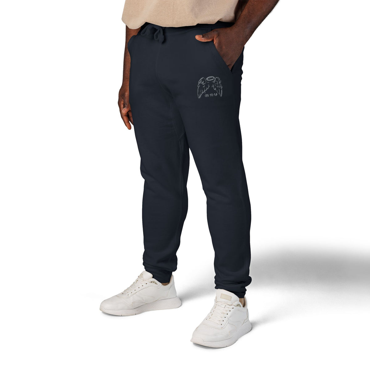 JN1016 CLEANSE EMBROIDERED FLEECE SWEATPANTS